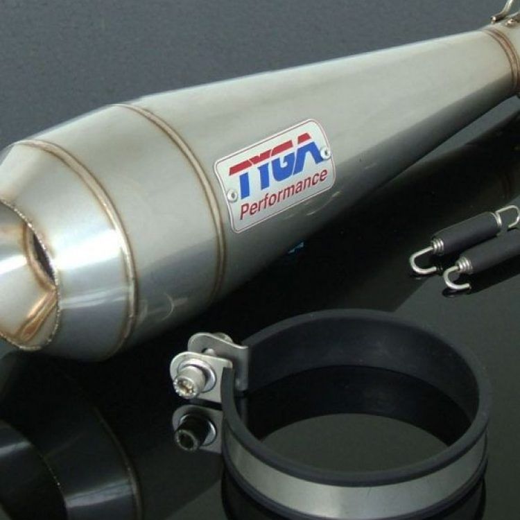 Silencer stainless steel Motogp style (4 stroke) 43mm "maggot"