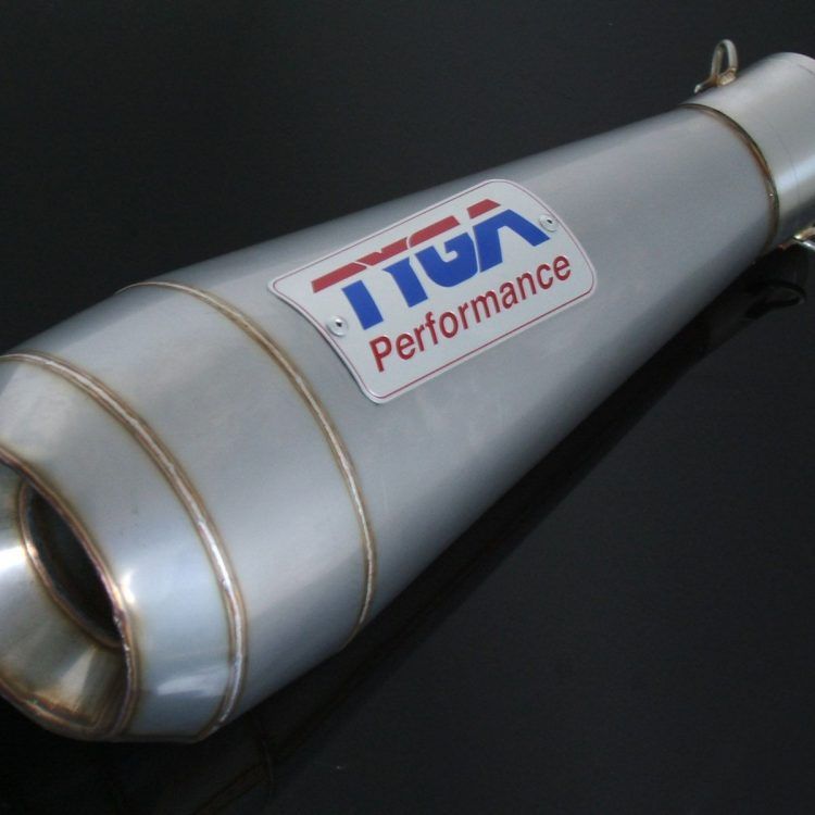 Silencer stainless steel Motogp style (4 stroke) 54mm "maggot"