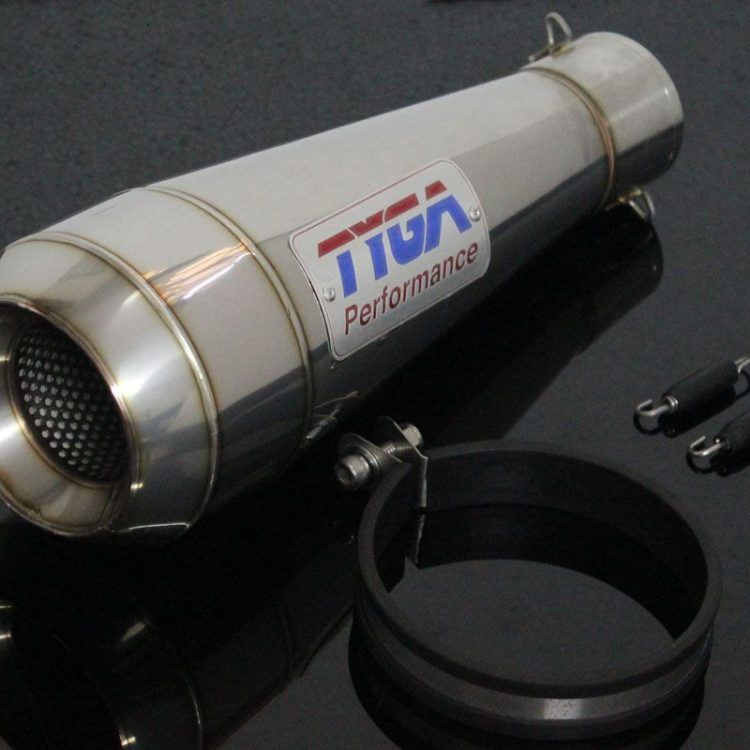 Silencer stainless steel Motogp style (4 stroke) 64mm "maggot"