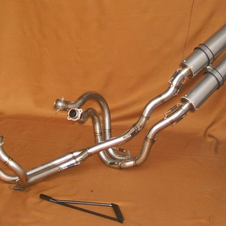 Exhaustset race Stainless steel double Stainless steel Silencers, NC30 NC35