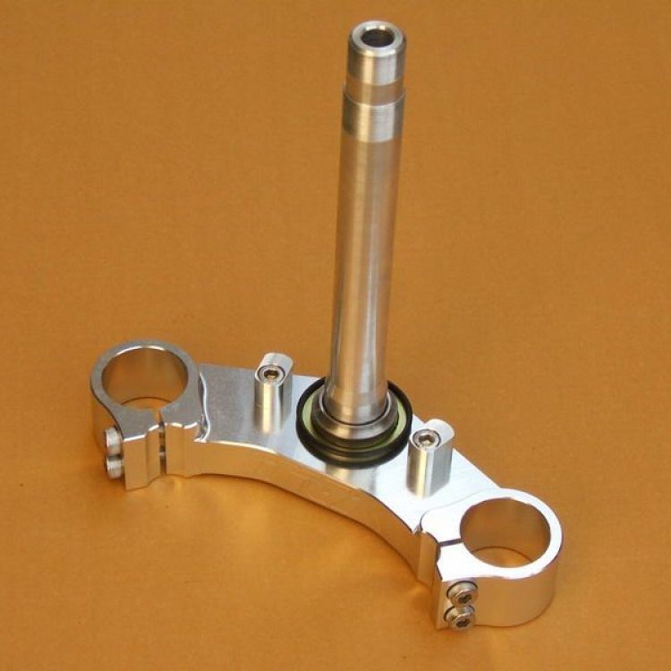 Lower triple clamp CNC silver, Honda NSR250 MC18/MC21/MC28