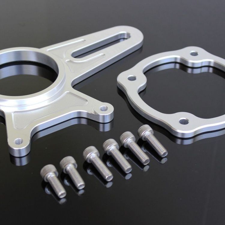 Bracket rear brake CNC silver 84mm Brembo, Honda NSR250 MC28