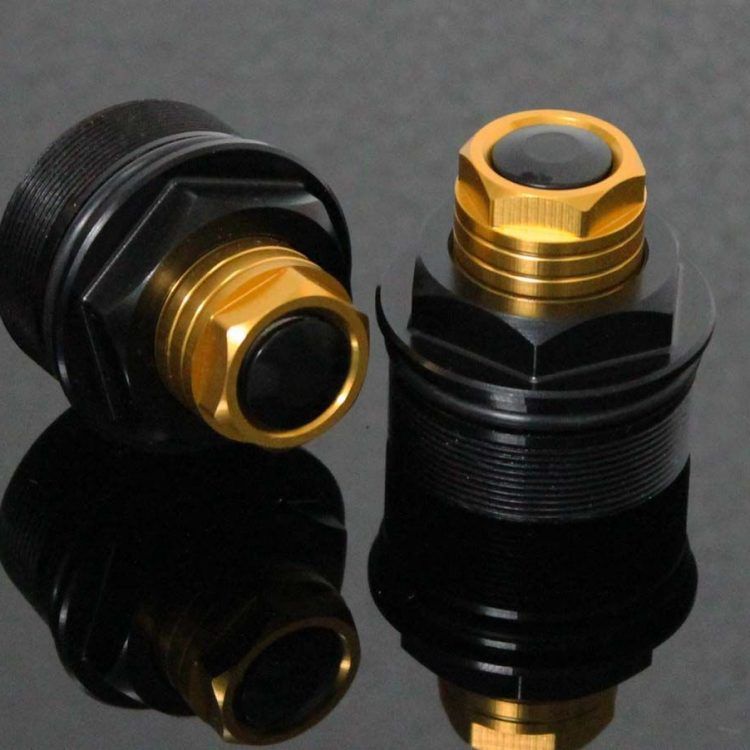 Front Fork Preload Adjusters black/gold (Pair), Honda MSX125 GROM
