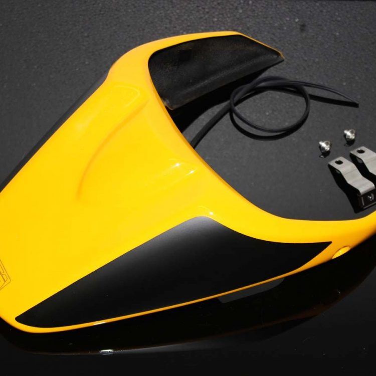 Passenger seat cover yellow/flad black, Honda MSX125 GROM
