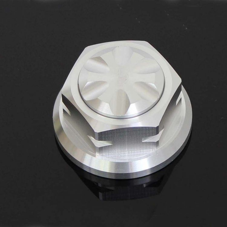Top Triple Clamp Nut (M24 x1) silver, Honda MSX125 GROM