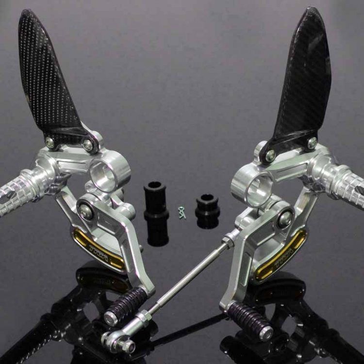 Racing stepkit silver/GOLD adjustable, Honda MSX125 GROM