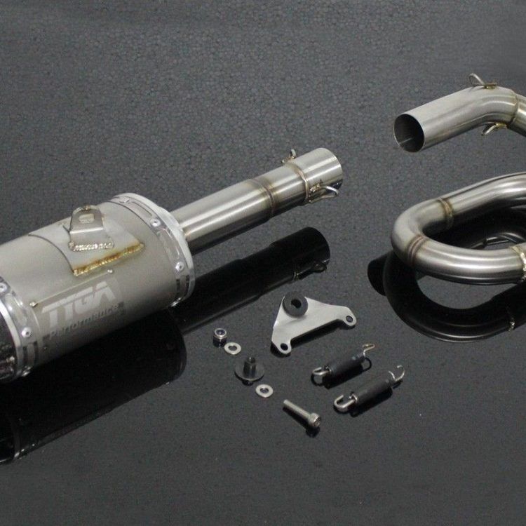 Set full race system "under belly" with short stainless silencer with carbon cap, Honda MSX125SF  GROM