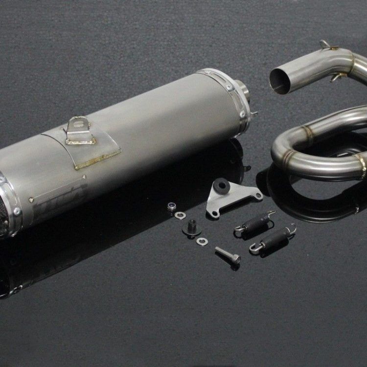 Set full race system "under belly" with long stainless silencer with carbon cap, Honda MSX125SF  GROM