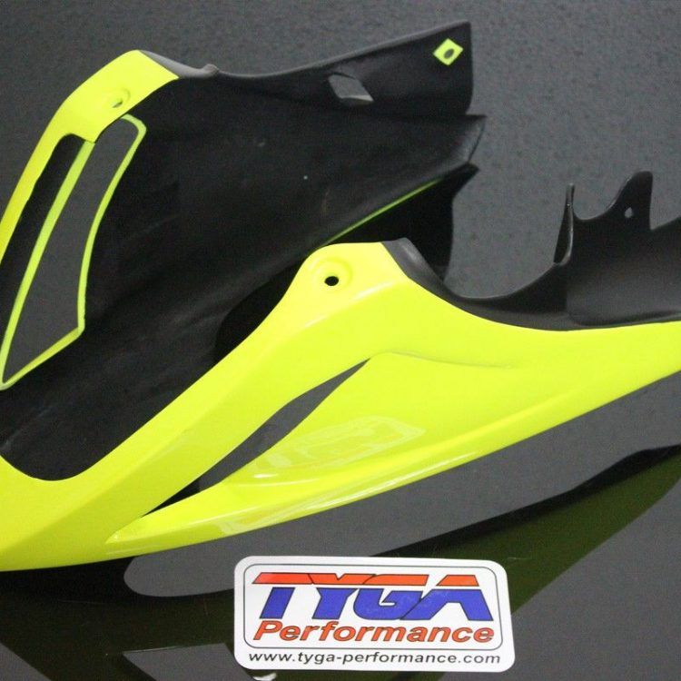 Under cowling "belly exhaust" Yellow, Honda Grom 1st + 2nd gen.