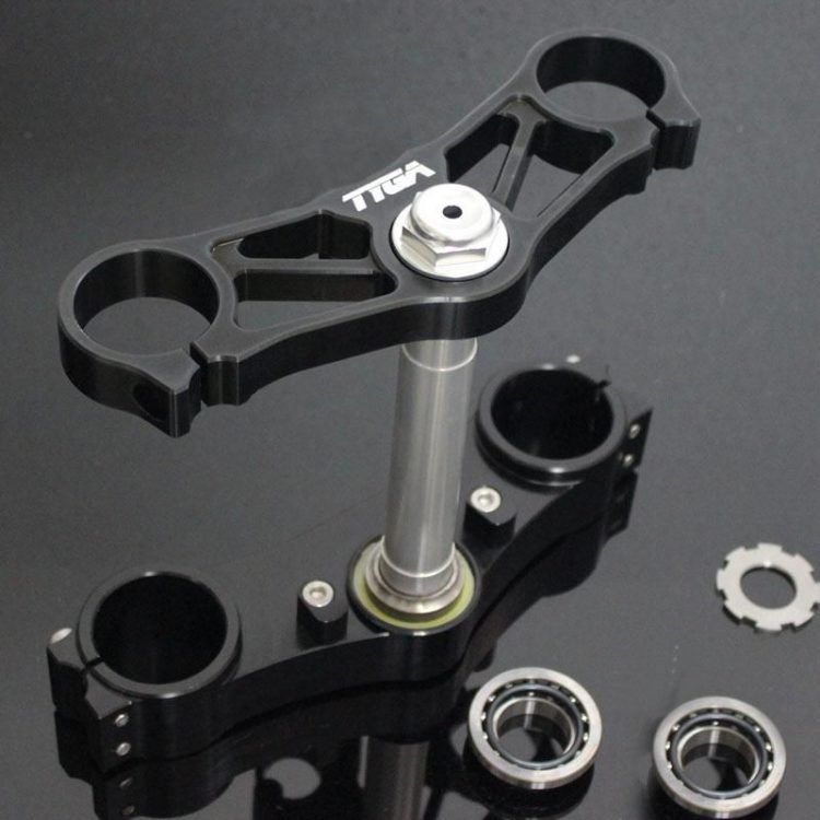 Triple Clamp Set, CNC Black, NC35 Forks to fit MC28