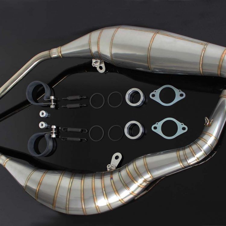 Set exhausts side by side stainless steel, Suzuki RGV 250 VJ21