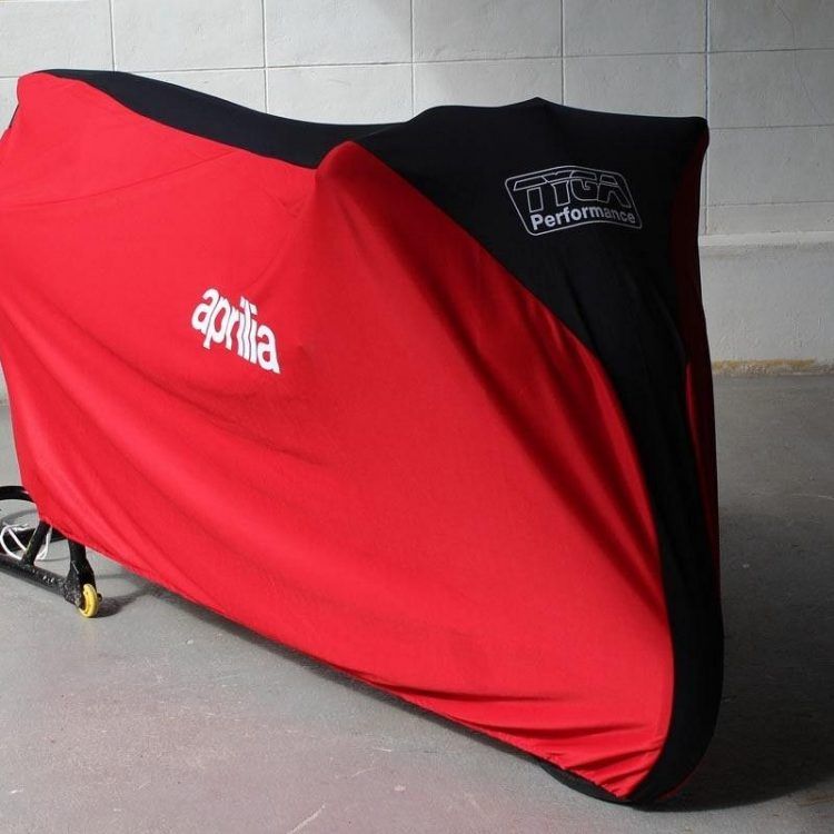 TYGA bike dust cover two tone Red/black, Aprilia