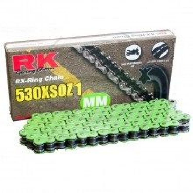 CADENA RK X-RING 530XSOZ1 RETENES VERDE