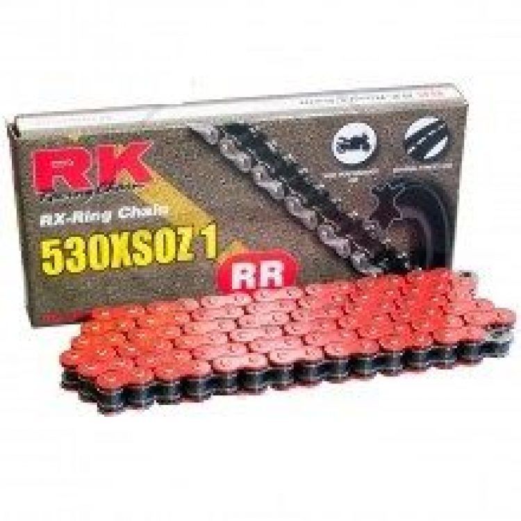CADENA RK X-RING 530XSOZ1 RETENES ROJA