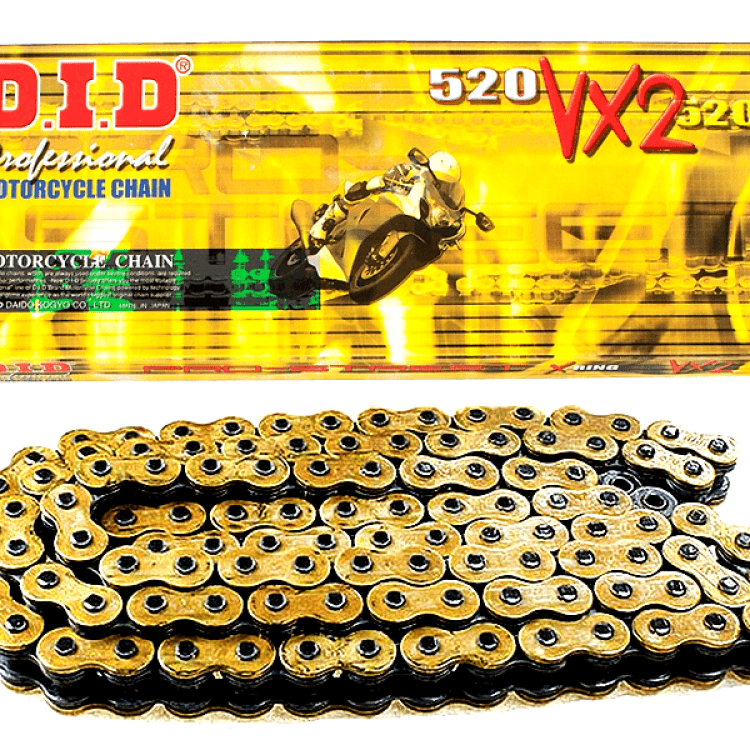 CADENA DID X-RING G&B 520VX2 ORO RETENES