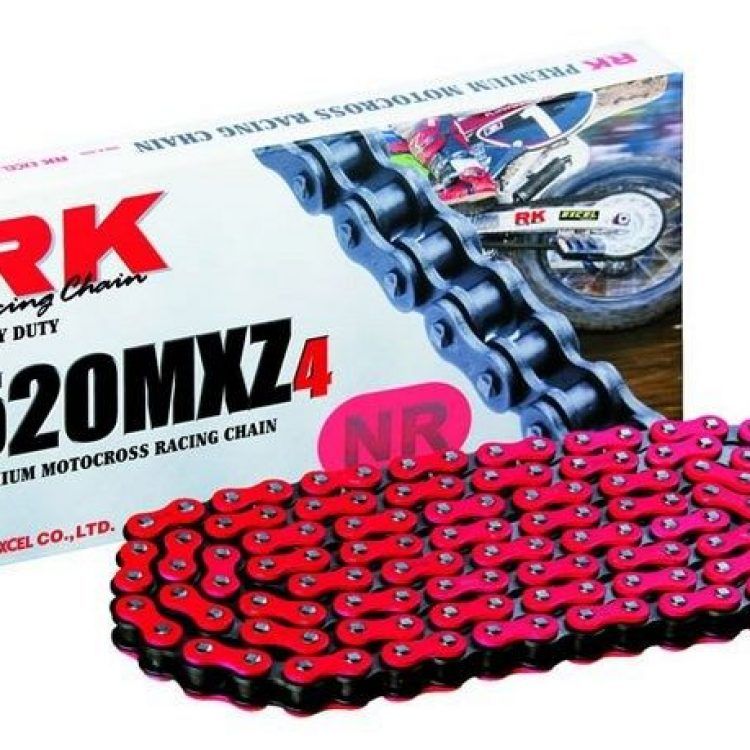 CADENA RK 520MXZ4 REFORZADA ROJA