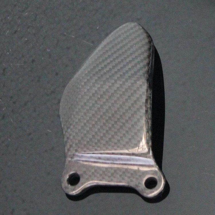 Carbon heel guards "curved" right , universal