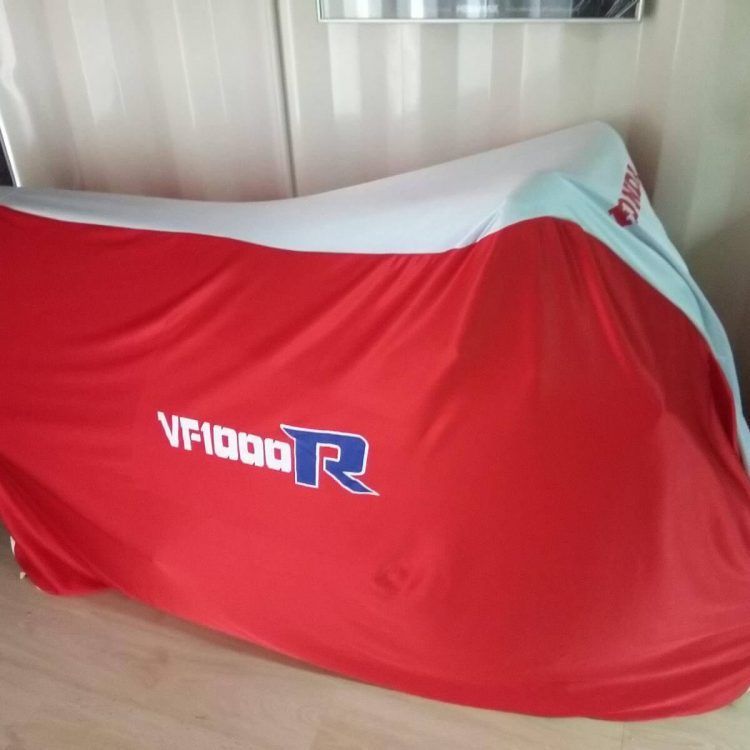 TYGA bike dust cover two tone Red/white, Honda VF1000R