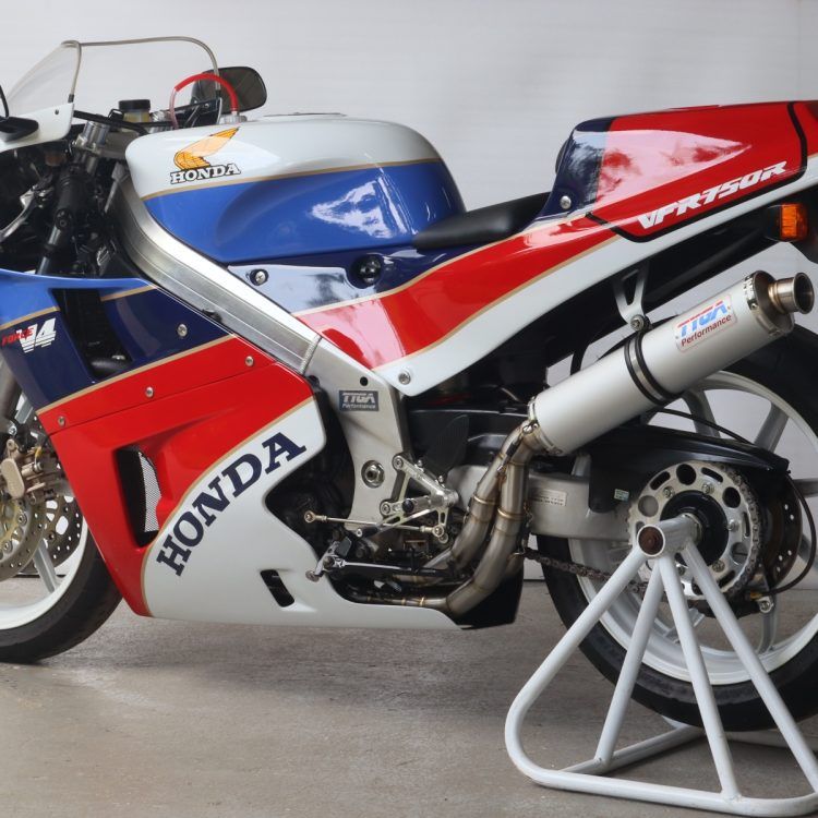 Juego, sistema de canalización completa de tubos “silenciador redondo de aluminio” estilo HRC, VFR750 RC36II