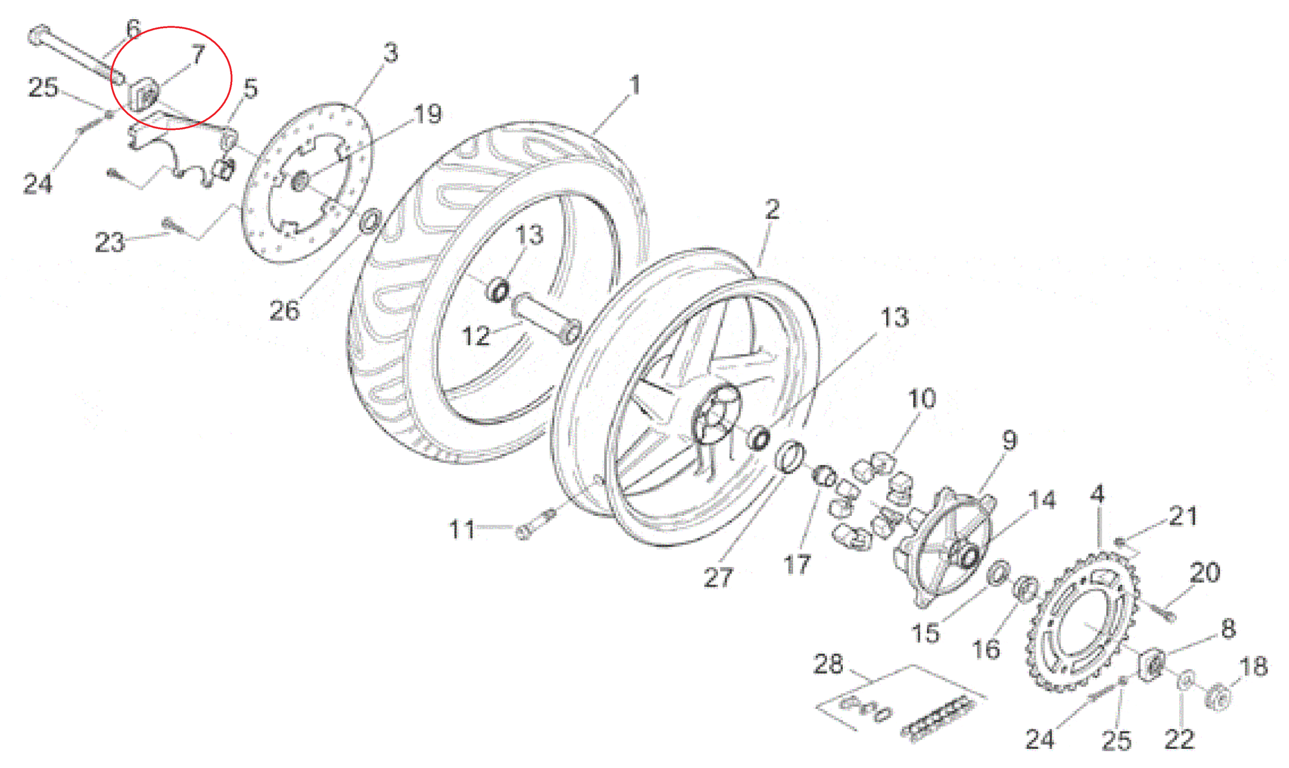 tensor basculante derecho APRILIA rs250 - Imagen 2