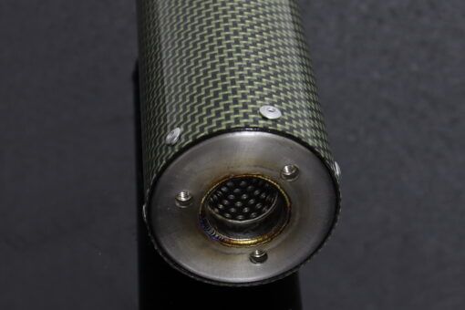 Silenciador izquierdo shorty, carbono/kevlar 70mm - Imagen 4