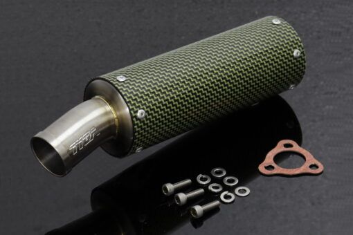 Silenciador izquierdo shorty, carbono/kevlar 70mm - Imagen 7